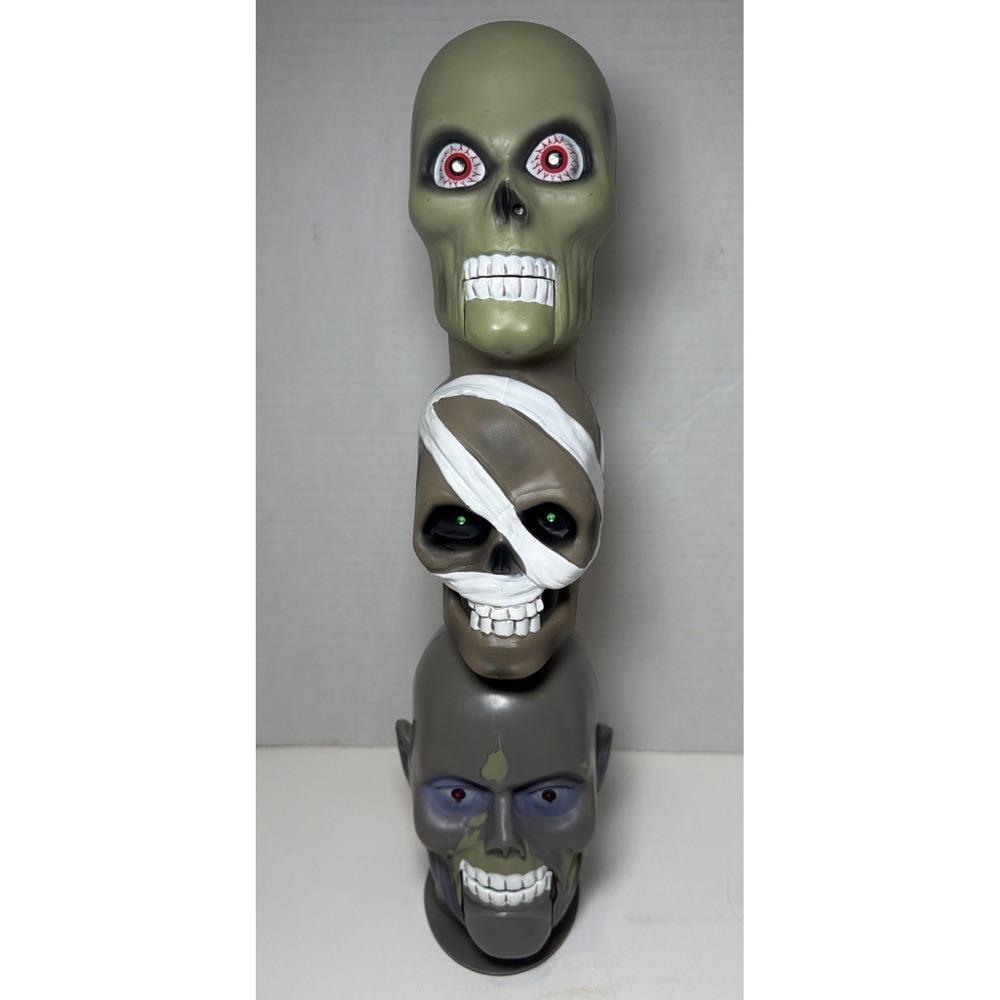 Gemmy Skull Trio singers "Shout" Halloween animated prop  View VIDEO